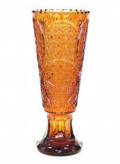 Decorative Crystal Vase Carnation Amber 430 x 171centimeter