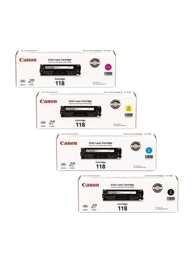 Pack Of 4 Color Laser Cartridges Black/Cyan/Magenta