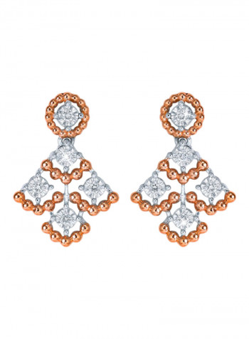0.014 Ct Diamond Studded Joie De Vivre Earrings