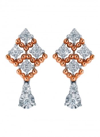 0.03 Ct Diamond Studded Joie De Vivre Earrings