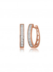 18 Karat Gold Hoops Earrings with Cushion Cut Diamonds