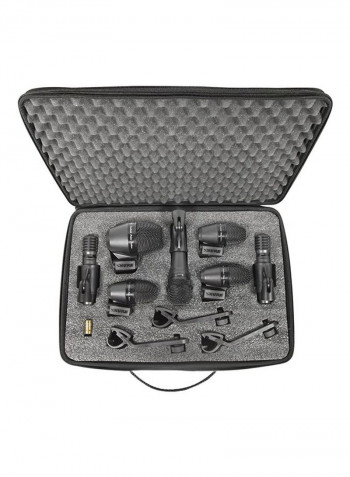 21-Piece PGA Drum Microphone System Set PGADRUMKIT7 Black/Silver