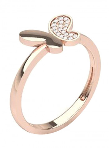 0.25 Ct Diamond Butterfly Promise Ring