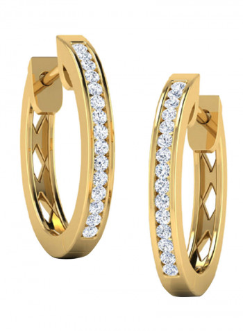 18K Gold Exquisite Design Creolla Diamond Earring