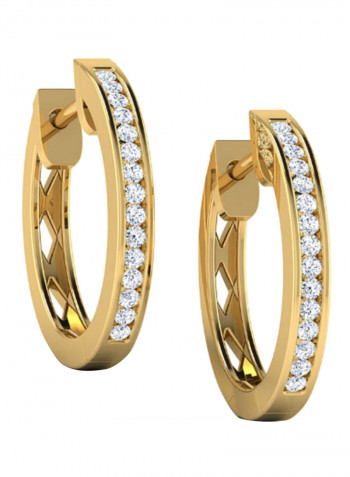 18K Gold Exquisite Design Creolla Diamond Earring