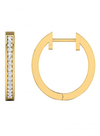 18K Gold Exquisite Design Creolla Diamond Earring
