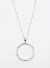 White Gold 0.25 Carat Diamond Circle Of Life Quarter Carat Pendant