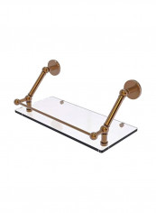 Prestige Skyline Floating Gallery Rail Glass Shelf Bronze/Clear 18inch