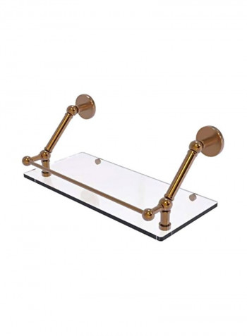 Prestige Skyline Floating Gallery Rail Glass Shelf Bronze/Clear 18inch