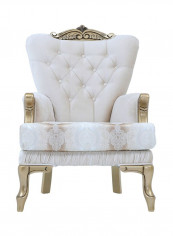 Maxiin 1 Seater Classic Fabric Sofa, Beige Beige/Gold L 227 X W 90 X H 104cm