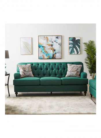 Dorothy 3-Seater Sofa With 2-Cushions Green