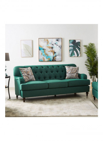 Dorothy 3-Seater Sofa With 2-Cushions Green