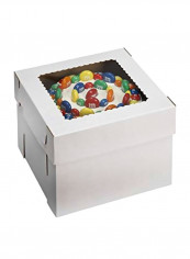 25-Piece Cake Box White/Clear 16x12x12inch reviews 25-Piece Cake Box White/Clear 16x12x12inch