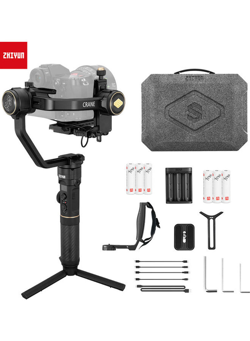 Crane 2S Combo Professional 3-Axis Handheld Gimbal Stabilizer With TransMount Mini Black