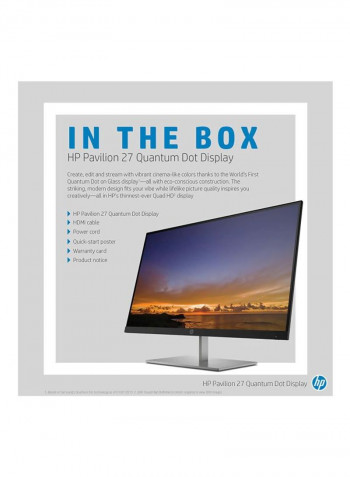 27-Inch QHD Monitor Black