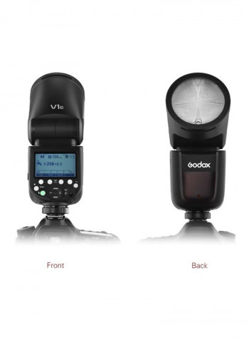 Professional Speedlite Round Head Camera Flash - EU Plug Black