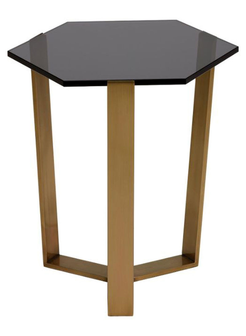 Pearle Smoky Accent Table Grey/Beige