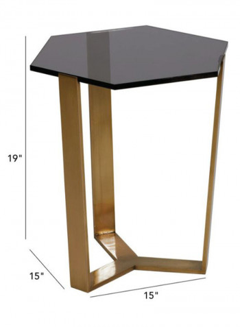 Pearle Smoky Accent Table Grey/Beige