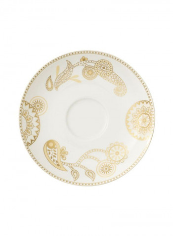 12-Piece Anmut Samarah Tea Cup And Saucer Set White/Gold