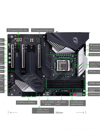 iGame Z490 Vulcan X V20 Gaming Motherboard For Intel LGA1200 Interface Comet Lake-S Series Processors Black
