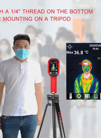 UNI-T Professional Thermal Imaging Camera With High Temperature Buzzer Alarm Red 34 x 12.5 x 16cm