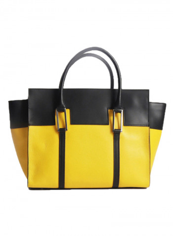 Hellen Colourblock Pattern Shoulder Bag Yellow/Black