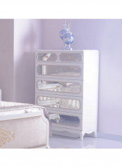 Alena Chest Of Drawer White/Gold 96.5 X 40 X 136cm