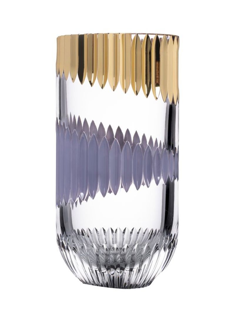 Plant Sara Crystal Vase Transparent/Gold/Purple 30centimeter