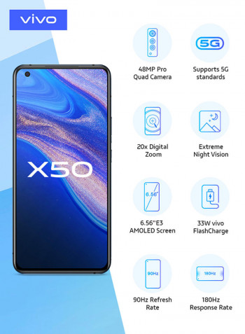 X50 Dual SIM Frost Blue 8GB RAM 128GB 5G With Gift Items