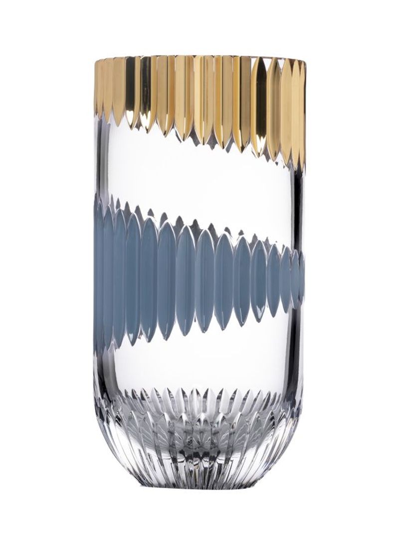 Plant Sara Crystal Vase Transparent/Gold/Ocean 30centimeter