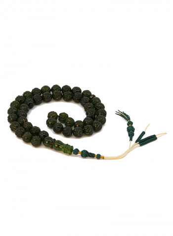 Green Natural Amber Worry Beads Tesbih