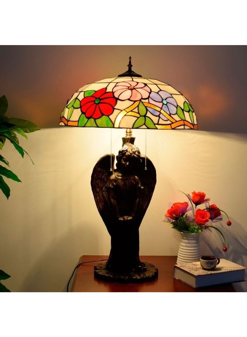 European American Pastoral Morning Glory Table Lamp Multicolour 83x52x52cm