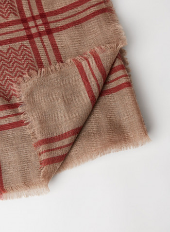 Cashmere Shemagh Brown/Red