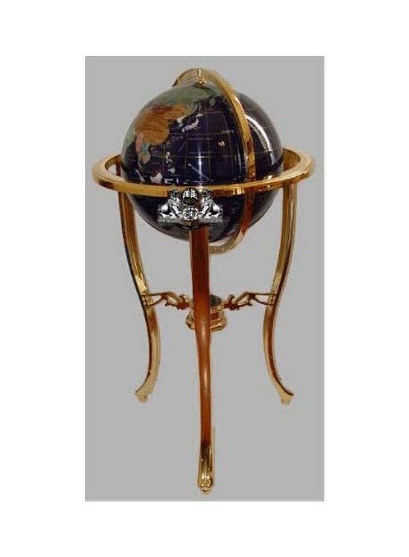 Lapis Gemstone World Globe with Globe