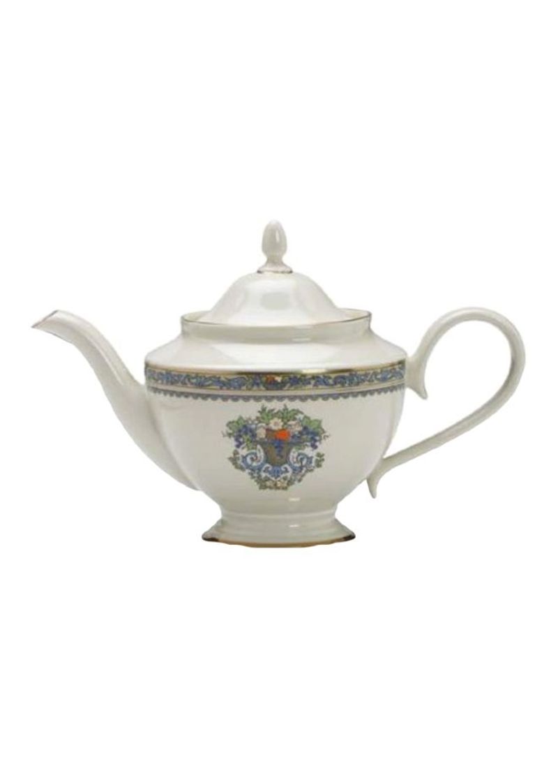 China Teapot With Lid White/Blue/Green 12x8x2.3inch