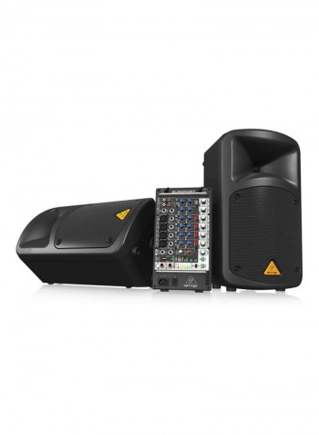 2-Piece Portable Speaker Set EPS500MP3 Black