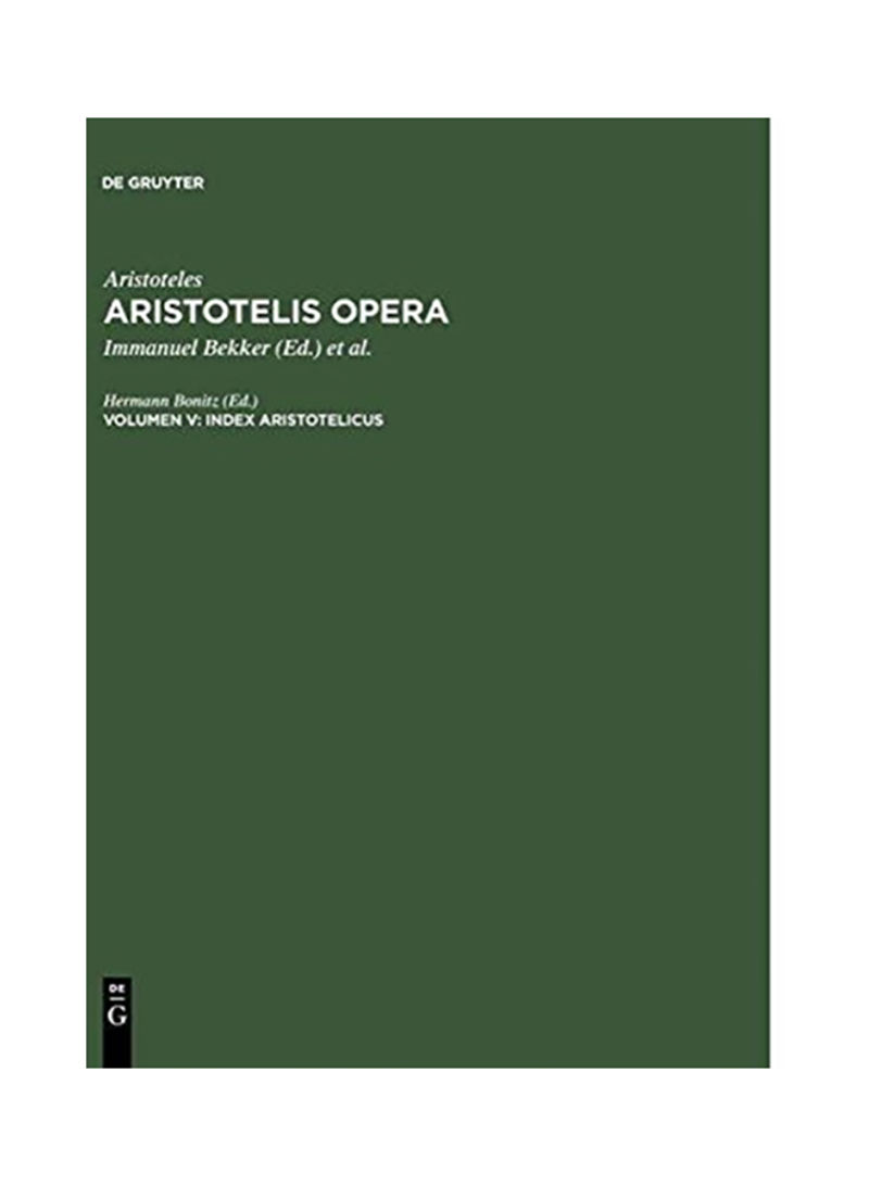 Index Aristotelicus Hardcover