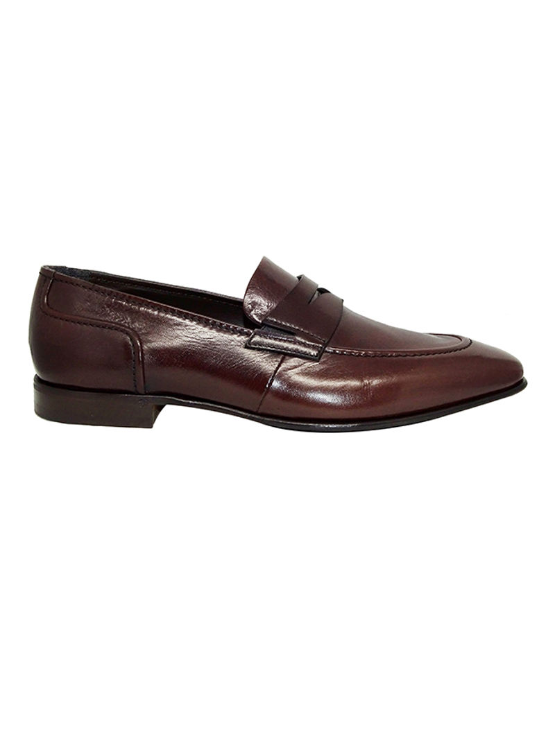 Men's Pointed Toe Slip-On Shoes Maroon