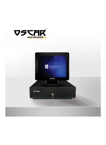 Point of Sale POS System Core J1900 4th Gen 2 GHz/4GB RAM/64 SSD With Cash Register Drawer Black