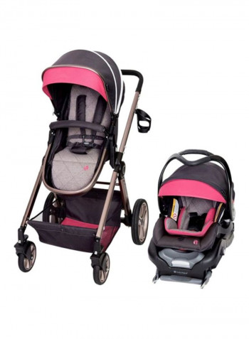 GoLite Stroller With Car Seat - Black/Pink