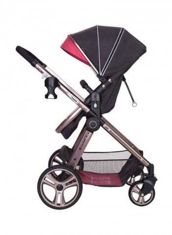 GoLite Stroller With Car Seat - Black/Pink