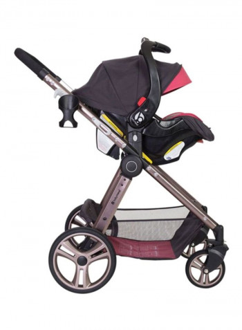 GoLite Stroller With Car Seat - Black/Pink