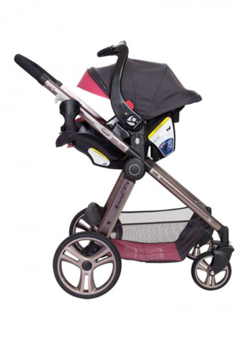 GoLite Stroller With Car Seat - Black/Pink