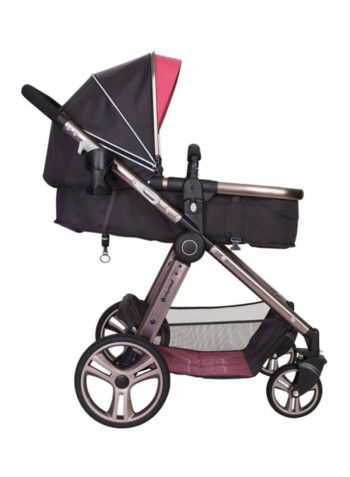 GoLite Stroller With Car Seat - Black/Pink