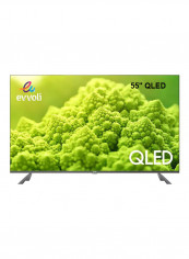 55-Inch QLED Android Smart TV With 5 Liters 7 Programmed Function Rice Cooker, Smart Air Purifier 5-Layer Filters With True Hepa Control And 1.7 Liters Glass Body Kettle 55EV250QA/EVKA-RC5006B/EVAP-43W/EVKA-KE17MB Black