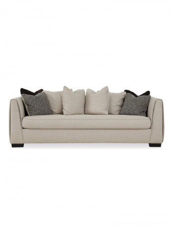Kingsley 3-Seater Sofa with 6 Cushion Beige