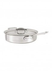 Stainless Steel Saute Pan With Lid Silver 23x13.75x5.63inch