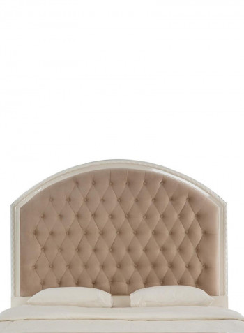 Carmen King Bed Cream/Brown 180 x 200cm