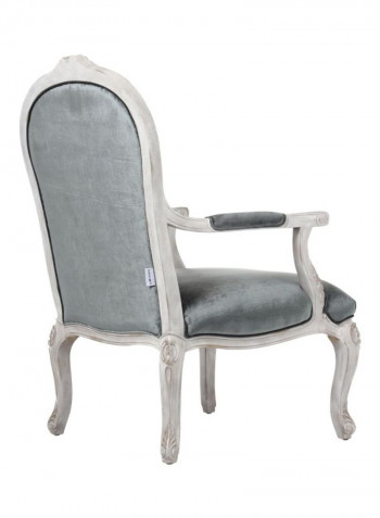 Emily Wooden Armchair Grey/Black/White 75x80x115centimeter