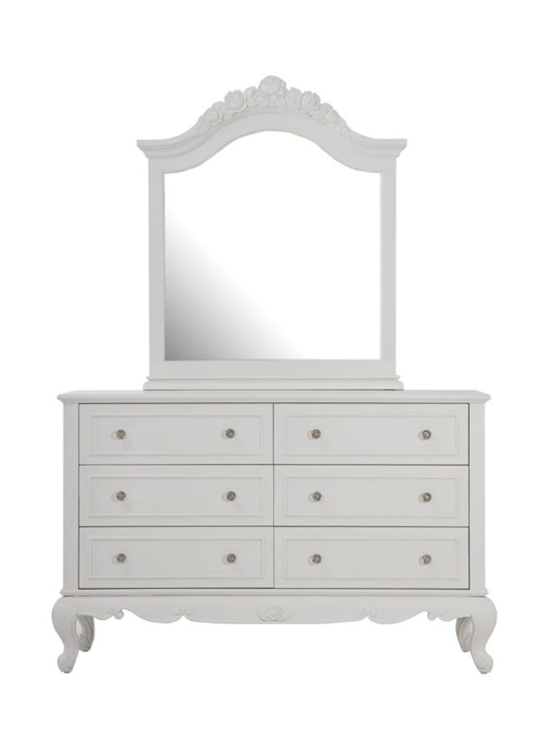 Louis Dresser With Mirror White 143x47x201cm